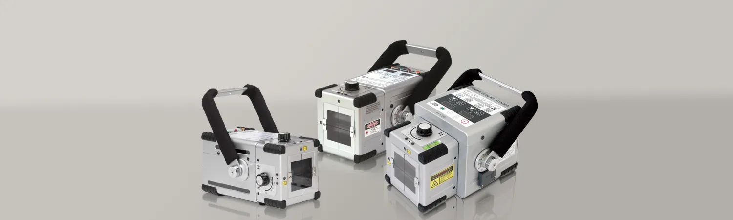 3 different portable, veterinary X-ray maschine for mobile radiology