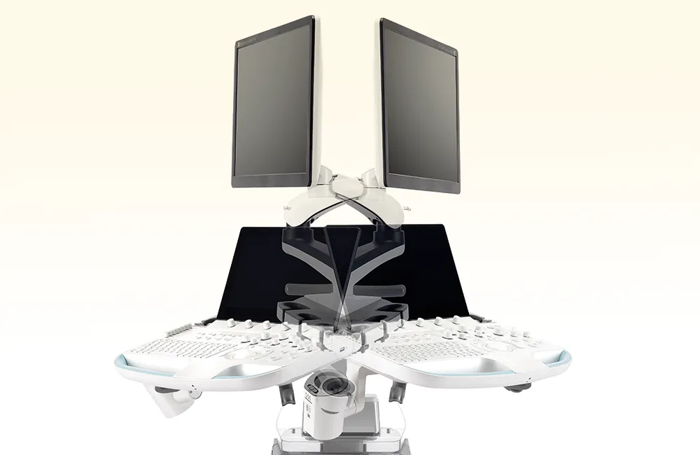 ORsono Professional V70 mobile ultrasound showing adjustable monitor and control panel