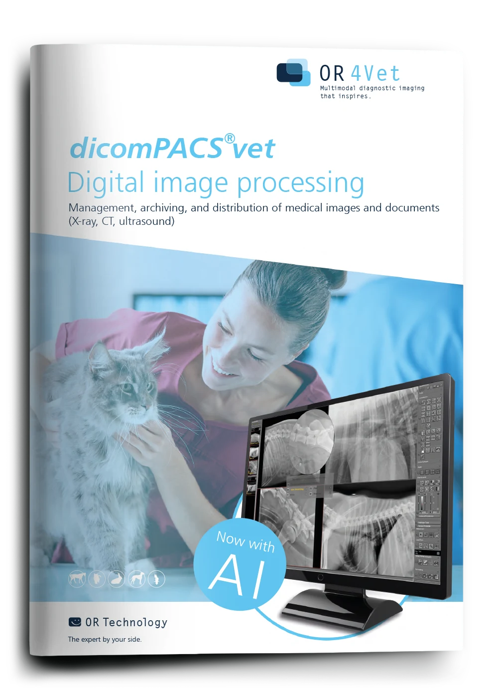 Veterinary imaging software dicomPACS vet product brochure cover